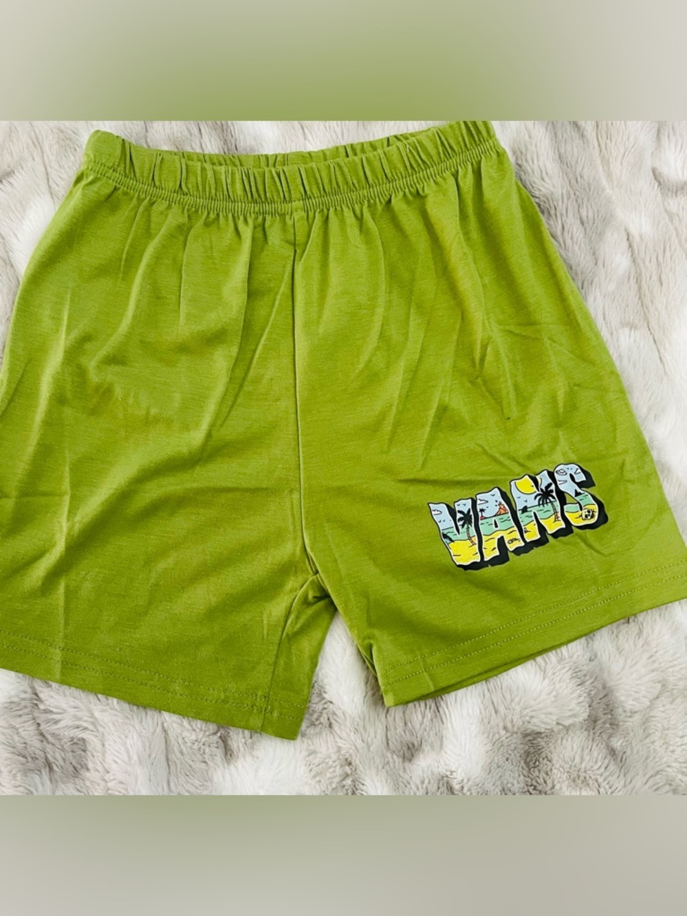 PatPat Lime Green Men's Graphic Athletic Shorts
